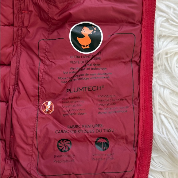 Save The Duck Classic Hooded Red Ultra Light Jacket Size 2/M - Picture 10 of 13